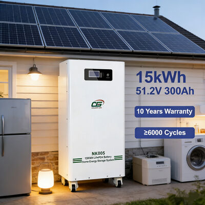 NK005 48V 51.2V 15kWh 300Ah Lifepo4 Аккумуляторная батарея Литийные батареи Солнечная энергия Домашнее энергосбережение Батарейная система с BMS