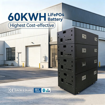 51.2V 15KWH 30KWH 45KWH 60KWH Складируемая солнечная батарея LiFePO4 для систем накопления солнечной энергии