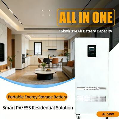 NK005A 51.2v 48v Все в одном 5Kw инвертор и 15Kwh 16 Kwh 300Ah 314Ah LifePo4 батарея Солнечная энергия Домашняя система хранения энергии
